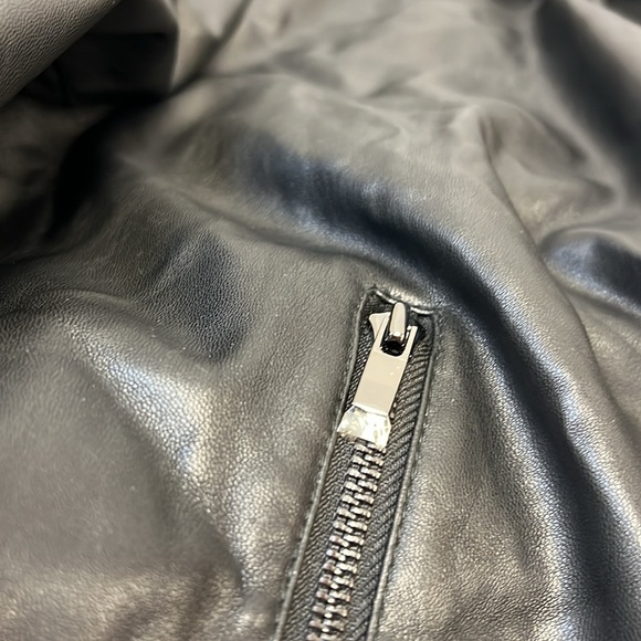 NEW Marybelle Faux Leather Cropped Moto Jacket Size 4X - Picture 5 of 11